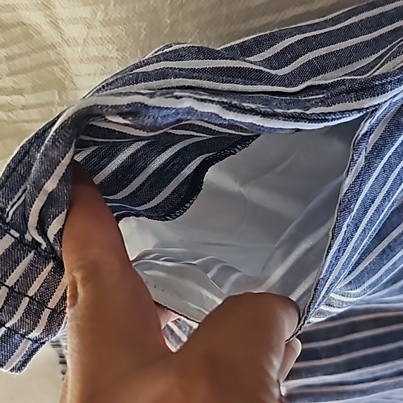 BeachLunchLounge Cropped Linen Striped Pants Size XXL - Picture 8 of 15